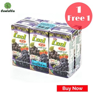 TIPCO COOL 40%BERRY MIX 200ML*6 พิเศษ ซื้อ 1 เเถม 1 Special Buy 1 free 1