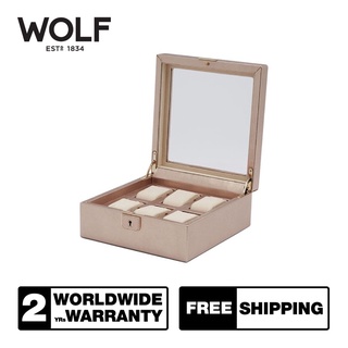 กล่องนาฬิกา กล่องหมุน WOLF1834 รุ่น PALERMO 6 PIECE WATCH BOX (PALERMO ROSE GOLD)