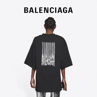 Balenciaga Balenciaga Balenciaga เสื้อยืดลําลอง แขนสั้น คอกลม ทรงหลวม สําหรับผู้ชาย