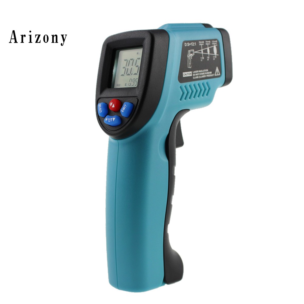 อาร์ซี่♥GM550 มือถือ LCD Digital Non Contact เครื่องวัดอุณหภูมิอินฟราเรดอุตสาหกรรม Pyrometer