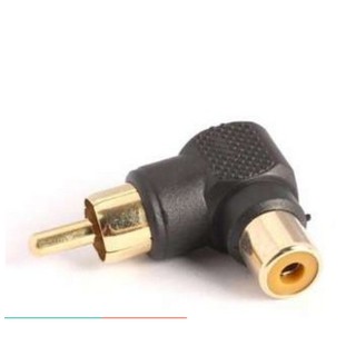 RCA Male to Female M/F Connector 90 Right-angle Adapter Audio AV Plug