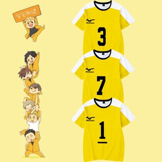 Yt3 เสื้อยืดแขนสั้นลําลอง พิมพ์ลายคอสเพลย์ Haikyuu Jersey Johzenji Misaki Hana สําหรับผู้ชาย