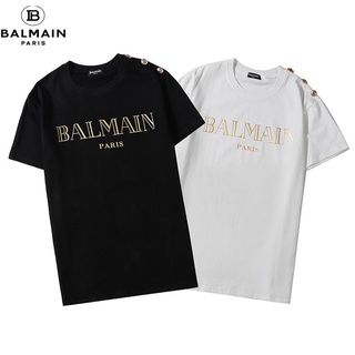 เสื้อยืดแขนสั้น ผ้าฝ้าย พิมพ์ลาย Balmai แฟชั่นสําหรับผู้ชาย และผู้หญิง