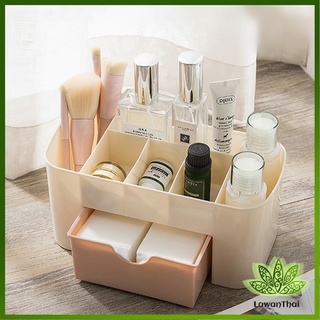 Lawan กล่องวางเครื่องสำอางค์ กล่องเก็บอุปกรณ์สำนักงาน สีพลาสเทล Cosmetics Box Drawer