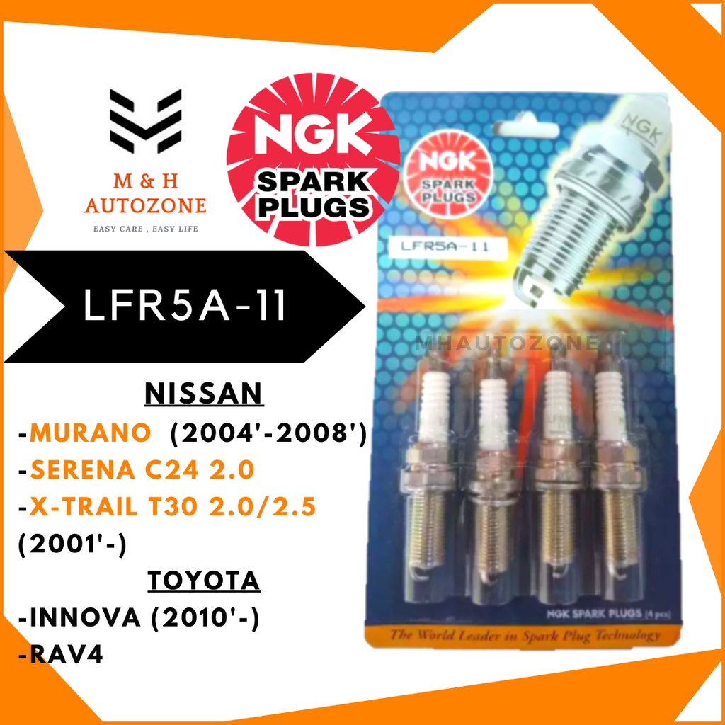 [NGK SPARK PLUGS-LFR5A-11] TOYOTA INNOVA, RAV4, HYUNDAI TUCSON, SONATA, SUZUKI SX4 SPARK PLUGS