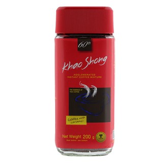Khaoshong Agglomerated Instant Coffee Mixed Caramel เขาช่อง กาแฟผสมคาราเมล 200 กรัม (ขวดแก้ว)