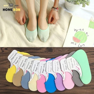 ⚡️พร้อมส่ง⚡️คุณภาพดี ถุงเท้าข้อสั้น 4 สี ระบายอากาศได้ดี มีซิลิโคนกันลื่น