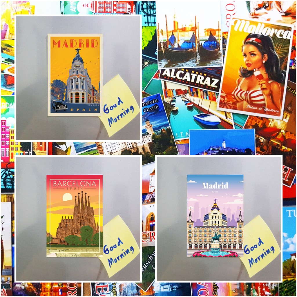 แม่เหล็กติดตู้เย็น สเปน 2×3 นิ้ว ของที่ระลึก ของฝาก Souvenir Fridge Magnet Spain A 2x3