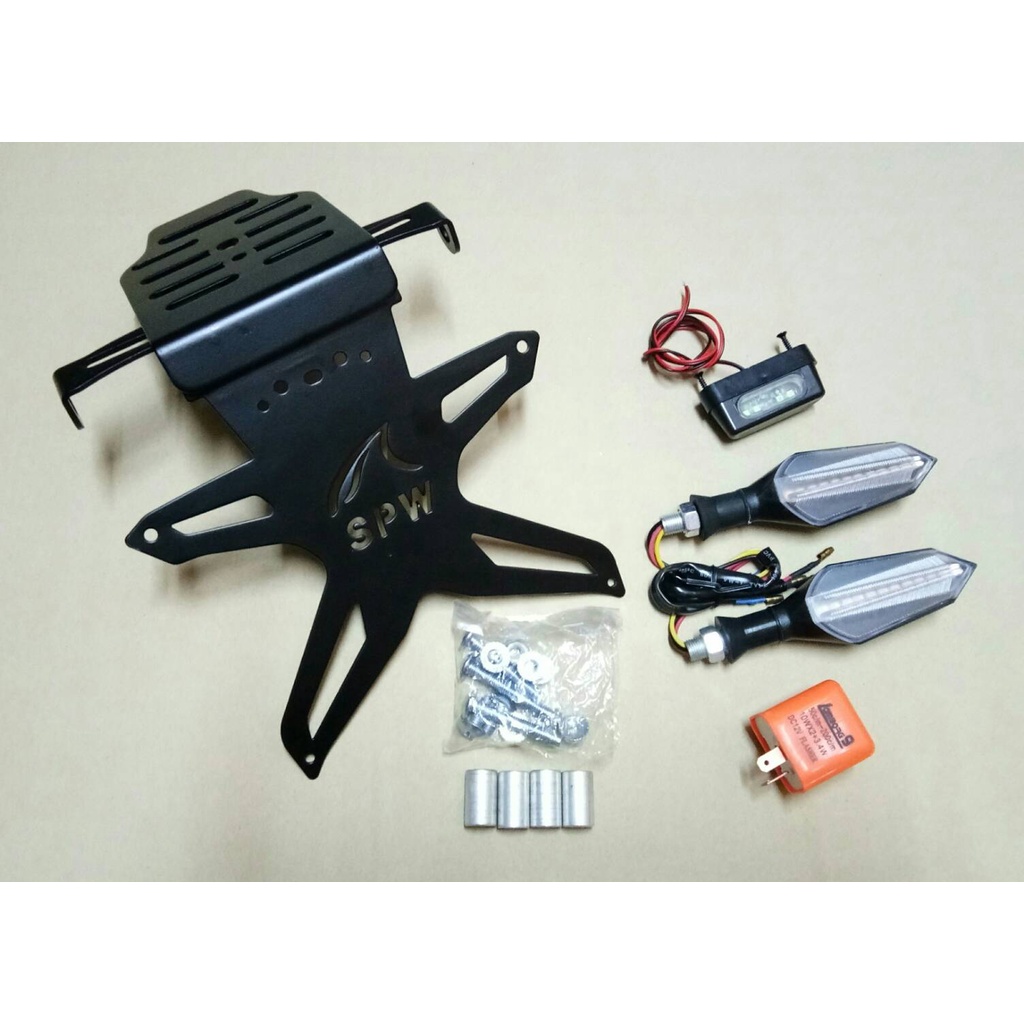 ท้ายสั้นเเม่เหล็กพับได้ +รีเลย์+ไฟเลี้ยว งาน SPW ใส่ M SLAZ / R 15 / NINJA *Z 250/300*400*650*800*10