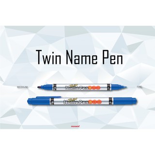 ปากกามาร์คเกอร์ เขียนCD/ซองไปรษณีย์ โลหะ แก้ว กระดาษ  Monami twin name pen  1 แท่ง