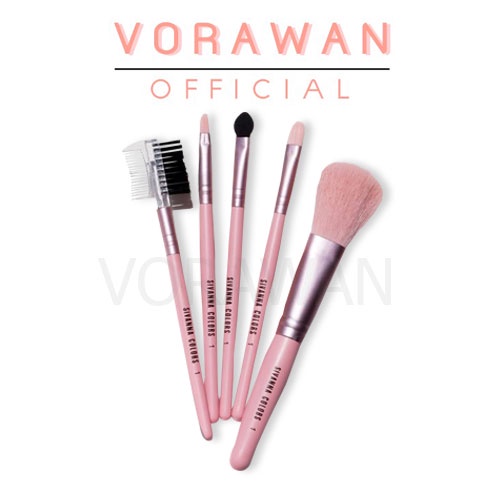SIVANNA เซตแปรงแต่งหน้า 5 ชิ้น พร้อมซองใสซิปล็อค 1 ซอง : BR01 BRUSH SET