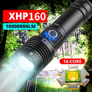 1000000Lm XHP200 ไฟฉาย LED พลังงานสูง ระยะไกล 500 เมตร กันน้ํา L2 C8 ล่าสัตว์ 18650