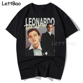 ผ้าฝ้ายแท้star tshirtLeonardo Dicaprio VINTAGE เสื้อยืด โอเวอร์ไซซ์ แฟชั่นฤดูร้อน สําหรับผู้ชาย ผู้หญิงall sizes-5xl