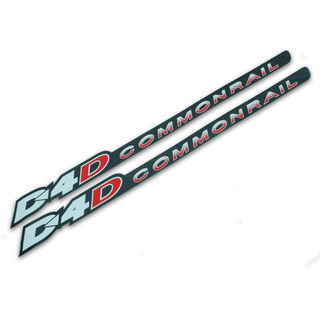 สติ๊กเกอร์ Sticker D4D COMMONRAIL Black + Red ดำ + แดง คอมมอนเรน ดี4ดี