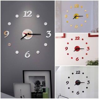 นาฬิกาติดผนัง 3D DIY Wall Clock 40cm (003) ตัวเลข+จุด