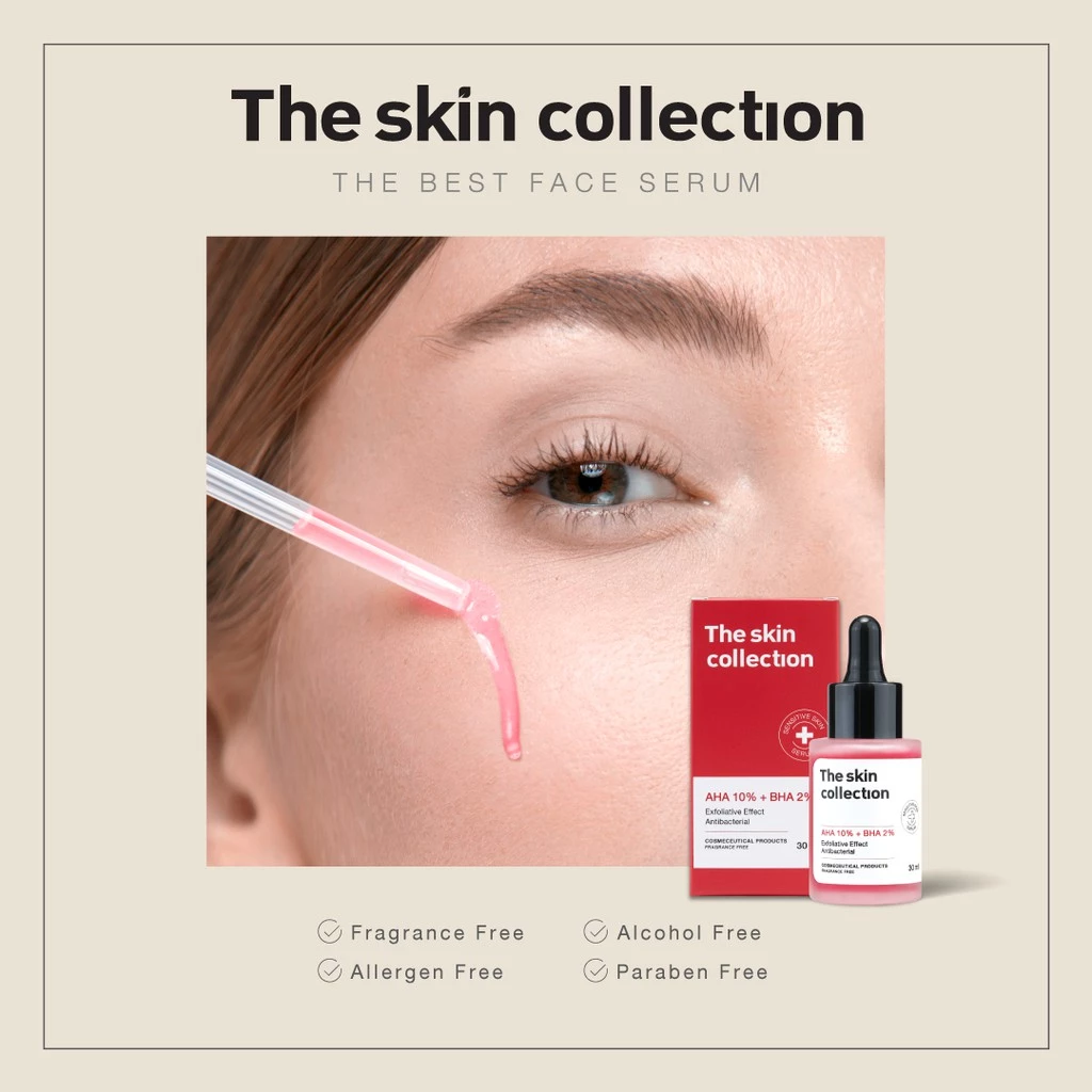 เซรั่มช่วยผลัดเซลล์ผิว แก้ปัญหาสิวอุดตัน สว่างกระจ่างใส  The Skin Collection Serum AHA10% + BHA2% 30ml thumbnail 6