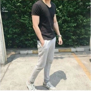กางเกงขายาว กางเกงวอมขาจั้ม ผ้าสำลี ไซส์ S-2XL FL2