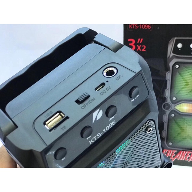 XSHOP KTS-1096 ลำโพงบลูทูธเอนกประสงค์ มีแบตในตัว ลำโพง 2ดอก เสียงดี พกพาสะดวก