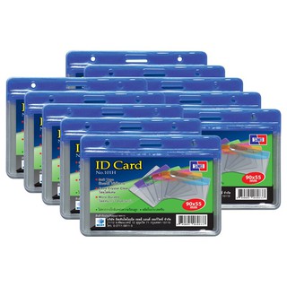 ป้ายชื่อพลาสติก แนวนอน สีน้ำเงิน (แพ็ค10อัน) แซนโก้ 101H/Blue Horizontal Plastic Name Plate (Pack of 10) Sango 101H