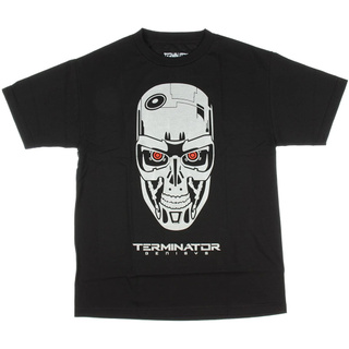 [S-5XL]เสื้อยืดแขนสั้น พิมพ์ลายหุ่นยนต์ Terminator Genisys Red Eyes สีดํา สําหรับผู้ชาย