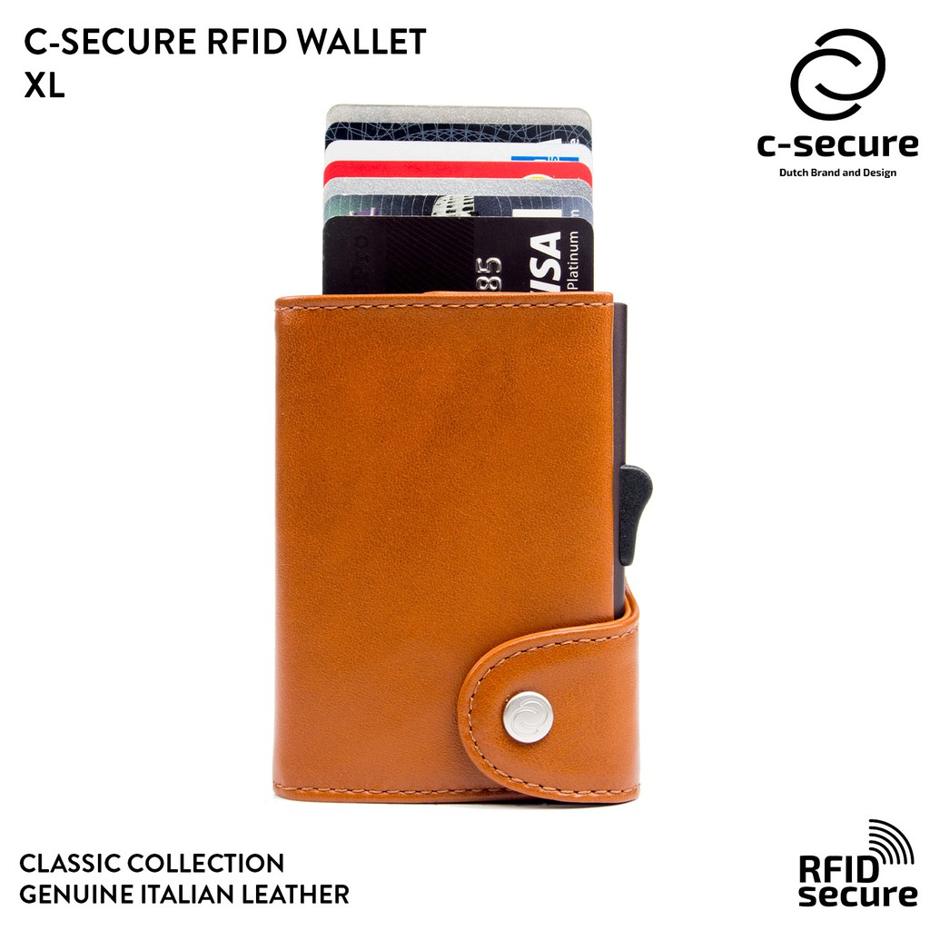 C-SECURE กระเป๋าใส่บัตร กระเป๋าสตางค์ (RFID Protection) ขนาด XL รุ่น ...