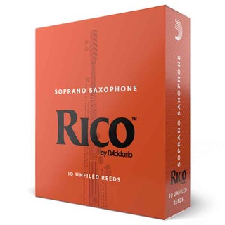 ลิ้นกล่องส้ม Rico Soprano Saxophone Reeds Orange Case 10 Pieces/Box โซปราโนแซ็ก