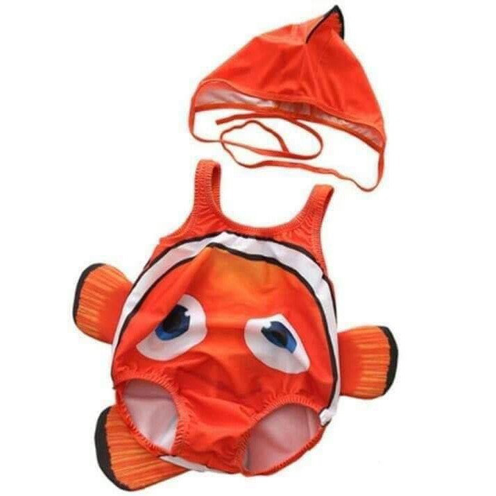 ชุดว่ายน้ำเด็ก ปลานีโม่ สีส้ม ชุดว่ายน้ำน่ารักๆ #ชุดว่ายน้ำ #SW11