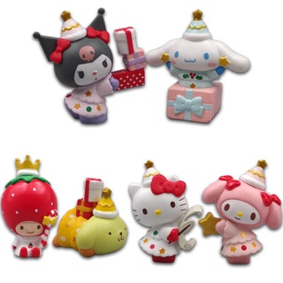 ตุ๊กตาฟิกเกอร์ My Kuromi Cinnamoroll Pom Pom Purin ของเล่นสําหรับเด็ก