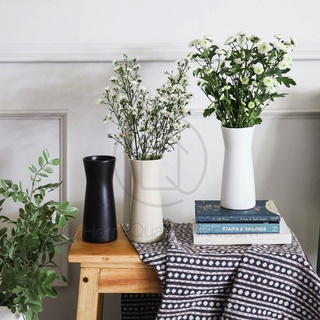 Homequarterbkk-Kodo Vase โคโด้ แจกัน เซรามิก ทรงนาฬิกาทราย จัดแจกัน ดอกไม้ ใบไม้ ตกแต่งบ้าน คาเฟ่ ราคาต่อสินค้า 1 ชิ้น