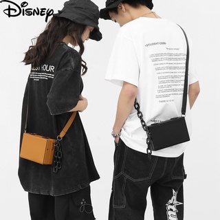 Disney กระเป๋ามินิมอล กระเป๋าสีทึบ กระเป๋าสังเคราะห์ กระเป๋าโซ่ กระเป๋าผู้ชาย F25120