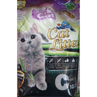 ทรายแมว กลิ่นชาโคล 10L CATTY CAT