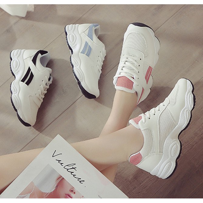 💥พร้อมส่ง 💥 Quilla รองเท้าผ้าใบเสริมส้น เพิ่มความสูง Shoes Women Sneakers