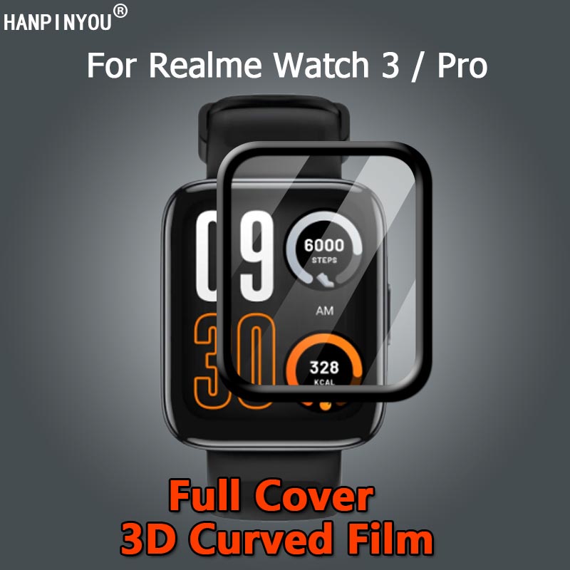 สําหรับRealme Watch 3 / Pro Smart Watch Ultra Clear 3Dโค้งนุ่มPMMAฟิล์มป้องกันหน้าจอ-ไม่ใช่กระจกนิรภ