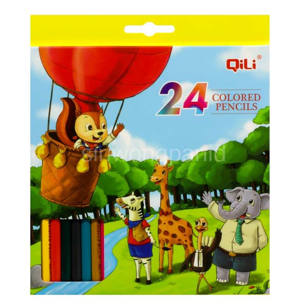 สีไม้ 24 สี ขนาด 0.8×17.5×20.3ซม. รุ่น QL-C4023 MT