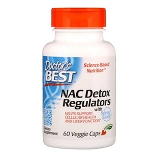 NAC Detox Regulators, Doctors Best, อะเซทิลซิสเทอีน ผิวขาว ใส เพิ่มกลูต้าไธโอน ต้านพิษตับ  กำจัดโลหะหนักตกค้าง