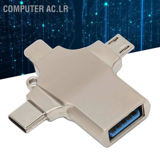 Computer Ac.lr OTG Adapter 3 in 1 Type C Micro Ligthning to USB Maximum 10Gbps Zinc Alloy for Transmission Charging