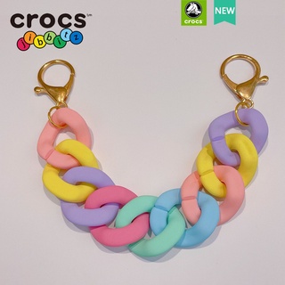 crocs/jibbitz ตกแต่งโซ่ หัวเข็มขัดรองเท้า สีมาครง อุปกรณ์เสริมสำหรับตกแต่งรองเท้า