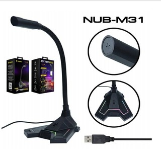 ไมโครโฟนวางโทรศัพย์ได้ NUBWO SCYTHER M31 SPECTRUM LIGHTING MICROPHONE