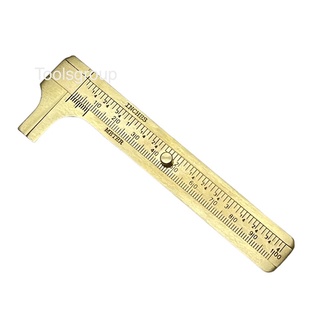 เวอร์เนียทองเหลือง 100MM เวอร์เนียวัดมิล เวอร์เนียร์ทองเหลือง เวอร์เนียร์ Double Scale ขนาดแบบพกพา