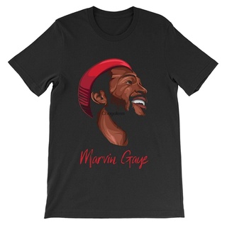 เสื้อยืดโอเวอร์ไซส์เสื้อยืด ลาย Marvingaye สีดํา สไตล์วินเทจS-4XL