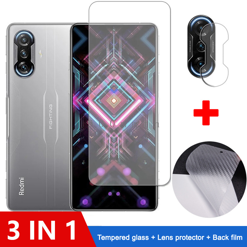 ฟิล์มกระจก For Redmi K40 Gaming ฟิล์มกระจกนิรภัย For Xiaomi Redmi K30 K40 Pro + Poco F3 M3 X3 NFC Pro กระจกเทมเปอร์ปกป้องหน้าจอ Redmi K40Gaming ฟิล์มกันรอย + ตัวป้องกันเลนส์
