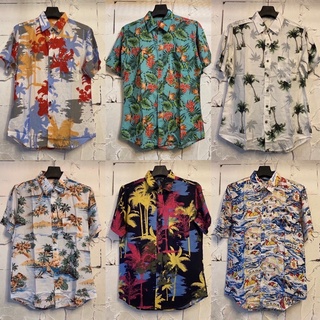 เสื้อเชิ้ตลายฮาวาย hawaii ไซส์ m l xl 2xl 3xl 4xl เนื้อผ้าเรยอน💯%เนื้อผ้านิ่มสวมใส่สบายไม่ร้อน ใส่ได้ทั้งชายและหญิง