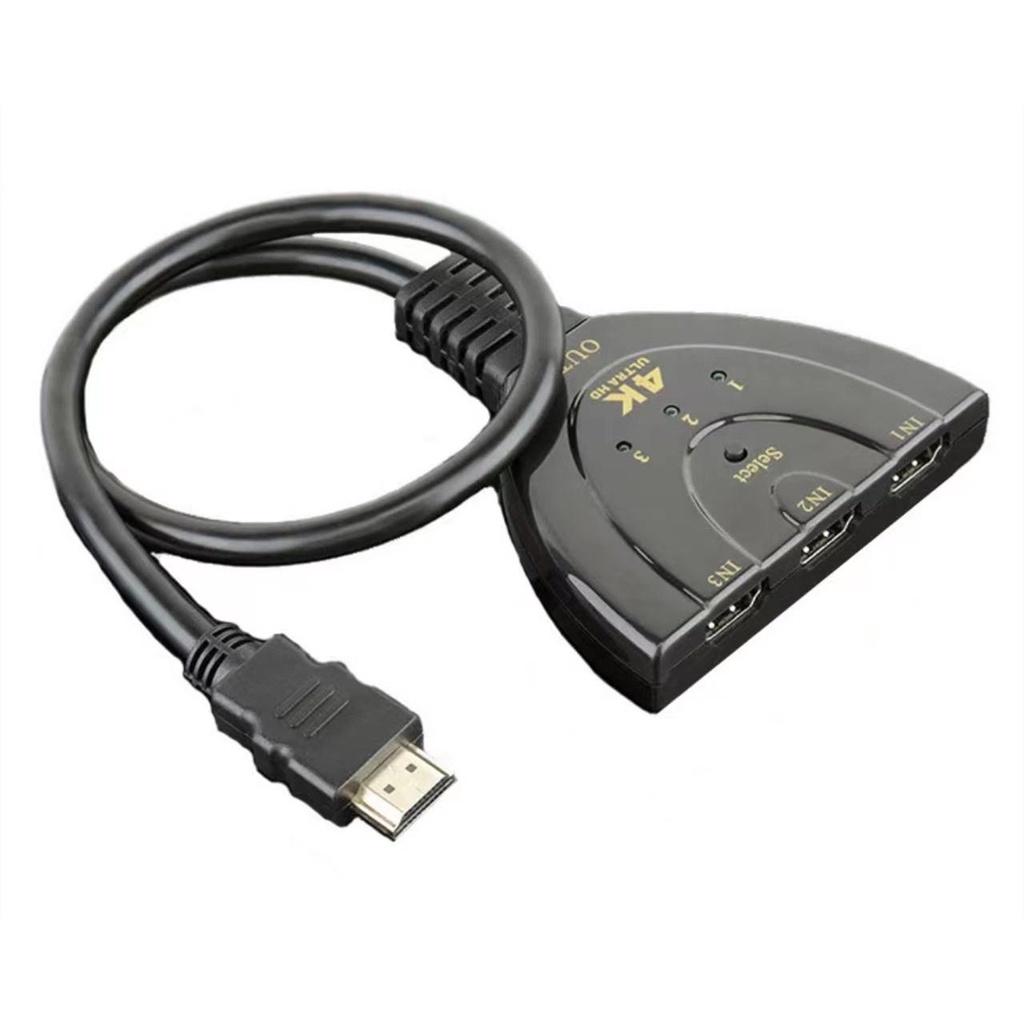 สายแปลง เอชดีเอ็มไอ สวิตช์ HD 3 พอร์ต 4K 2K 3D 1.4b สวิตช์ 4K ตัวแยกสัญญาณ HD 3 อินพุต 1 เอาต์พุต - รูปที่ 5