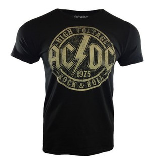 [S-5XL]acdc original เสื้อยืดลําลองสําหรับผู้ชายผ้าฝ้าย 100% แขนสั้นคอก ลม