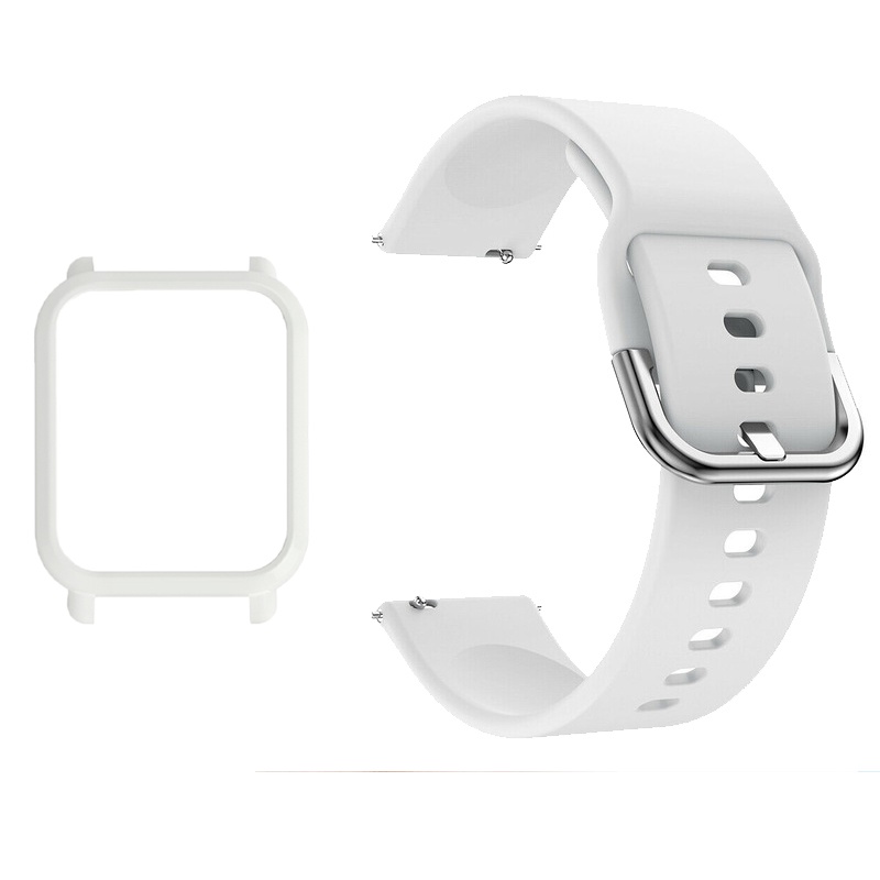 สาย + เคส สําหรับ Huami Amazfit Bip U Pro / GTS 2e MIni / GTS 2mni / Amazfit GTS สายนาฬิกา ซิลิโคน + เคส TPU