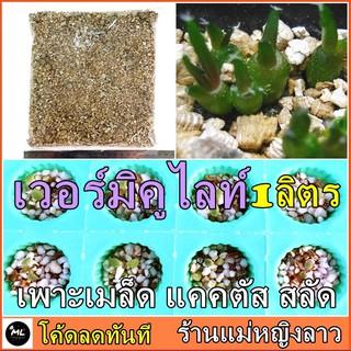 1ลิตร เวอร์มิคูไลท์ วัสดุปลูก เพาะ แคตตัส ต้นไม้ ไม้อวบน้ำ vermicylite perlite เพอไลท์ เพอร์ไลท์ สลัด เมล็ด ไฮโดร223