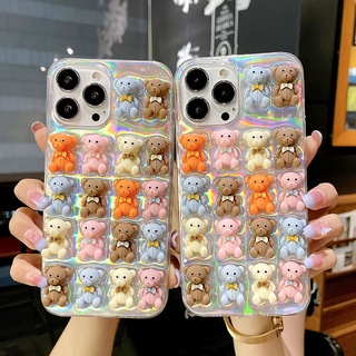 เคสโทรศัพท์ตุ๊กตาหมี OPPOreno7 เปลือกโทรศัพท์มือถือ a92s เลเซอร์ a95a72a53a35a55a56 น้ำ r17 นุ่ม K9k7