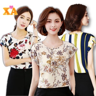 【ส่งเร็ว bigsiz XL,3XL พร้อมส่งในไทย】เสื้อแฟชั่นผู้หญิง2023 เสื้อแขนสั้นผู้หญิงเสื้อใส่ทำงานใส่เที่ยว