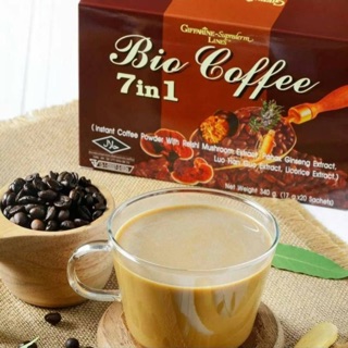 ส่งฟรี Giffarine Bio coffee 7in1 กาแฟผสมเห็ดหลินจือ ไบโอคอฟฟี่ กิฟฟารีน กาแฟกิฟฟารีน โสมสกัด เห็ดหลินจือ
