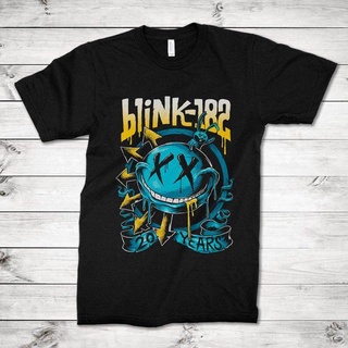 เสื้อยืดคอกลมBlink 182 Art เสื้อยืด 20 ปีทัวร์ punk rock band tee เสื้อยืดผู้ชาย plus ขนาดคลาสสิก sportwear วันเกิดวันพ่